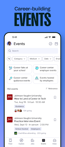 Screenshot of Handshake Jobs & New Careers