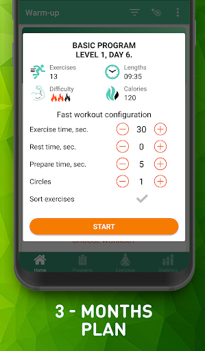 Warmup exercises screenshot 2