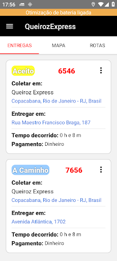 Queiroz Express CWB Entregador Screen 2