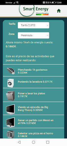 Android application Precio Luz Casa screenshort