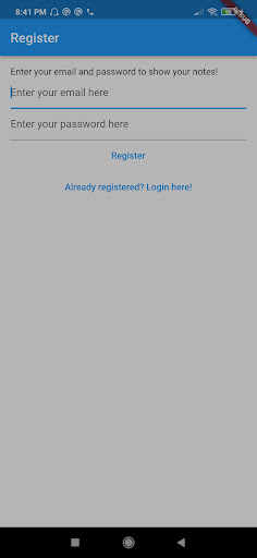 My Personal Notes Screen 2