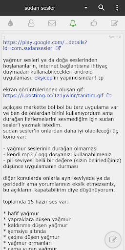 Android application ekşicep screenshort