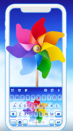 Android application Rainbow Pinwheel Keyboard Back screenshort