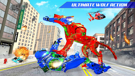 Wolf Robot Car Transform Game