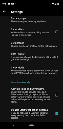 Car logbook App Screen 3
