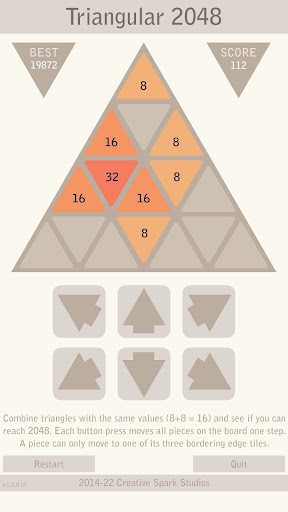 Triangular 2048 - Logic Puzzle Screen 3
