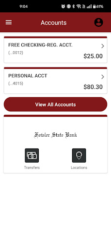 Fowler State Bank Screen 3