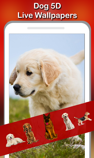 5D Cute Puppies Live Wallpaper