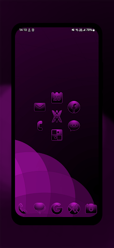 Screenshot of Pink Night Icon Pack