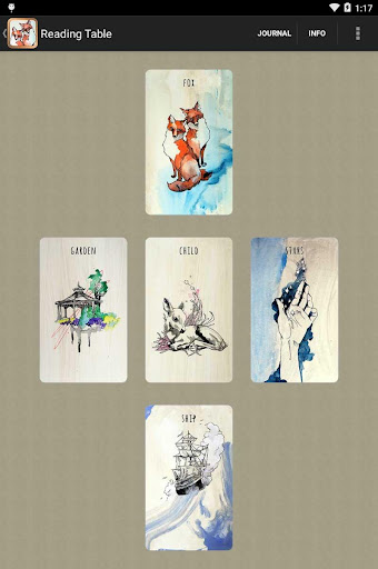 Screenshot of Scrying Ink Lenormand