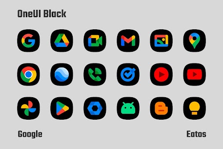 APK Gói biểu tượng màu đen OneUI (Đã vá/Mở khóa hoàn toàn) 2