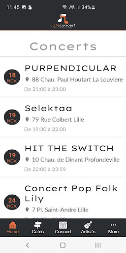 Café Concert Screen 3