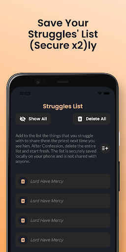 Metanify: Confession Tool Screen 3