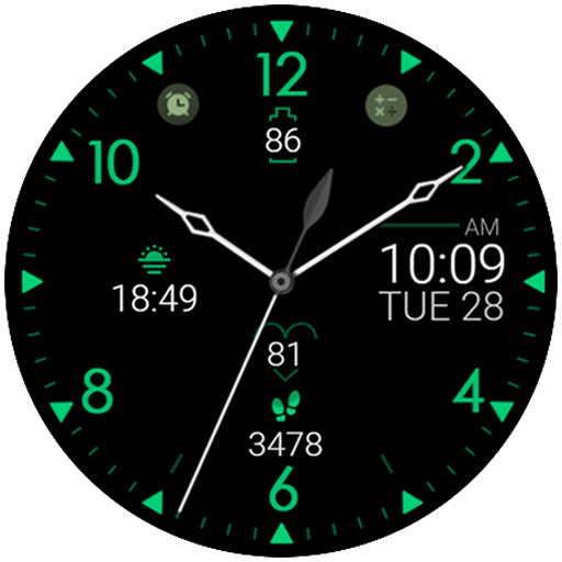 Minimal Black v26 watch face logo