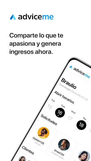 Android application adviceme advisors screenshort