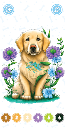 Game screenshot Dog Color By Number hack
