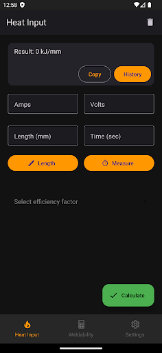 Android application Welding Toolbox 2 screenshort