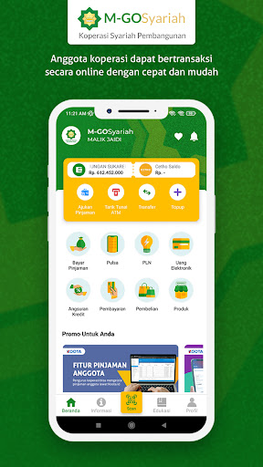 Android application M-GOSyariah screenshort