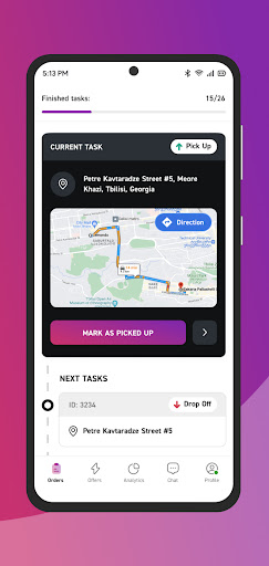 Android application Quickshipper Courier screenshort