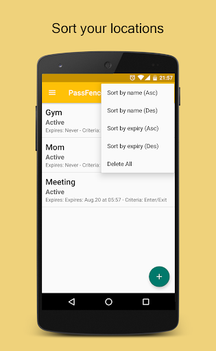 Pass Fence Location-aware pas