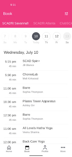 SCADfit app Screen 2