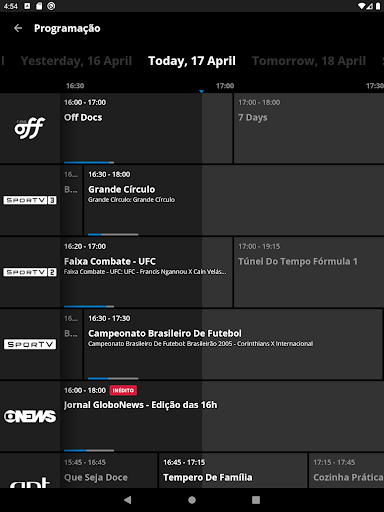 Canais Globo (Globosat Play) 18