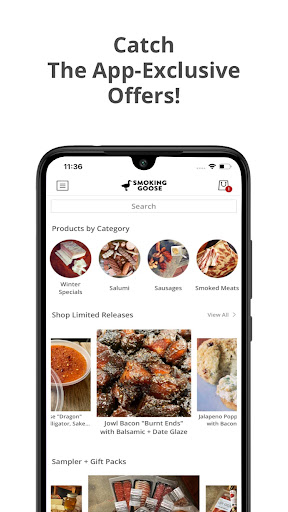 Android application Smoking Goose Meatery screenshort