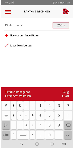 Android application Lakto-App screenshort