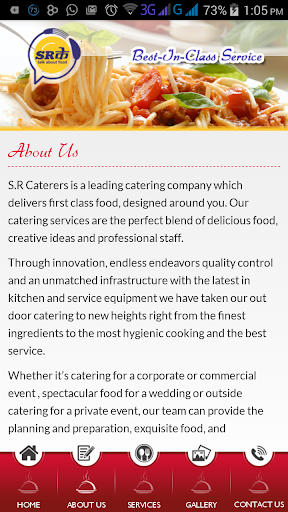 S R Caterers Screen 2
