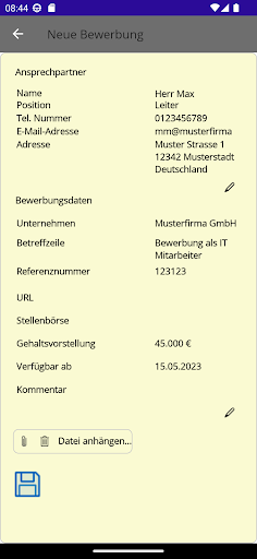 Application manager Screen 2