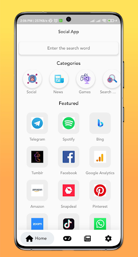 Android application All in one App : Social App screenshort