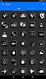Flat Black and White Icon Pack poster 14