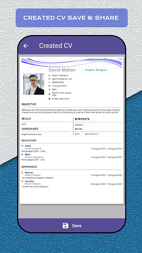 CV Maker - Resume Builder Screen 3