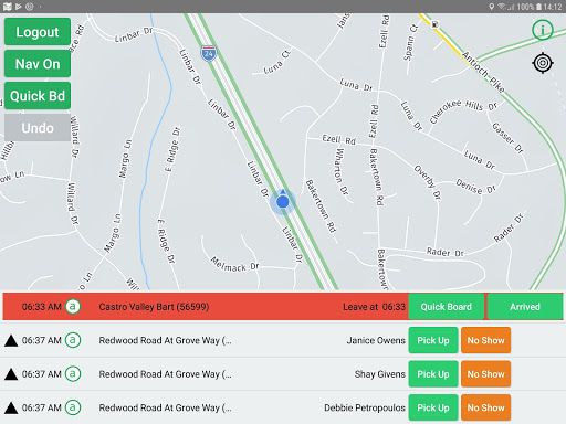 Android application MobilityDR Driver screenshort