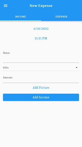 Expense Manager Screen 2