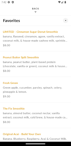 Zest Juice Co Screen 3