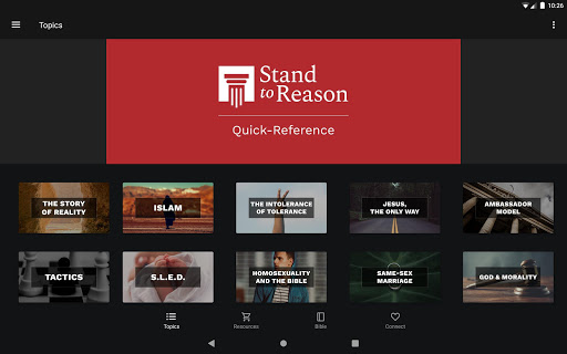 Screenshot of STR Quick-Reference App