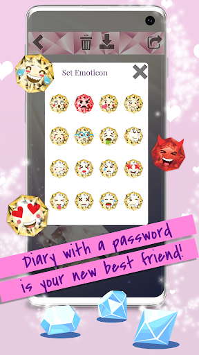 Diamond Diary With Lock