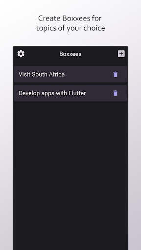 Android application Boxxees for notes screenshort