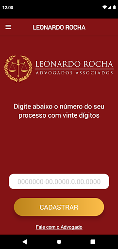Android application Leonardo Rocha Advogados screenshort