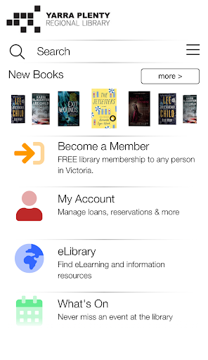 Android application Yarra Plenty Regional Library screenshort