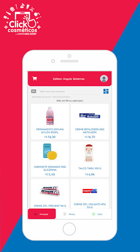 Android application Commerce Click Cosméticos screenshort