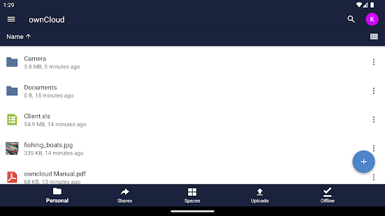 ownCloud Screenshot