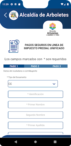 Trami App Arboletes Screen 3