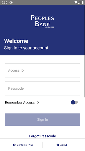 Peoples Bank LA Mobile Screen 2