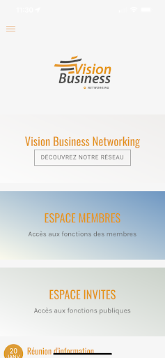 Android application Vision Business Networking screenshort