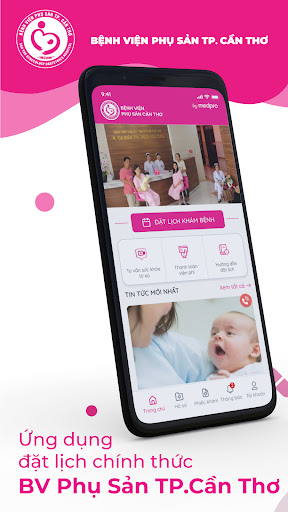 Android application Bệnh viện Phụ Sản TP. Cần Thơ screenshort