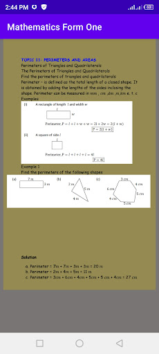 Mathematics: form one notes Screen 3