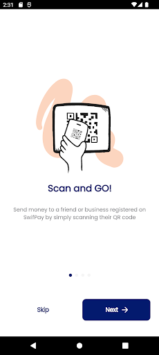 Android application SwifPay screenshort