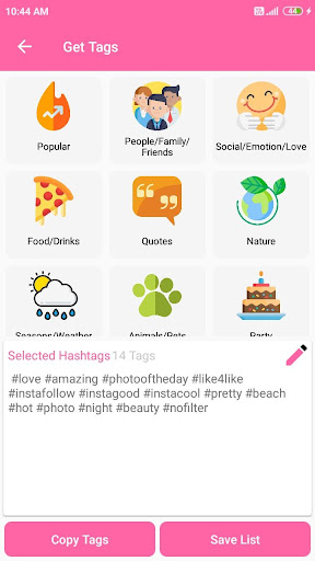 Hashtags Likes, Followers 2022 Screen 2